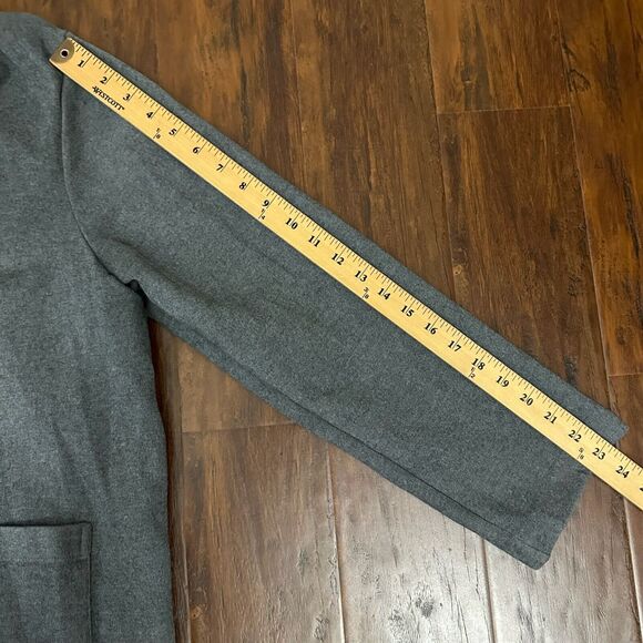 J. CREW W's Knit Ponte Blazer One-Button w Patch Pocket in Gray - Picture 12 of 12